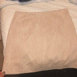 soft cute zip up skirt